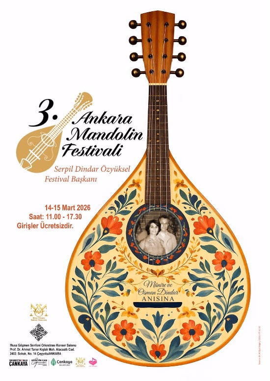3. ANKARA MANDOLİN FESTİVALİ 14-15 MART 2026 GÜNLERİNDE YAPILIYOR ● MÜZED ANKARA MANDOLİN TOPLULUĞU FESTİVALİN 2. GÜNÜNDE SAHNEDE YERİNİ ALACAK